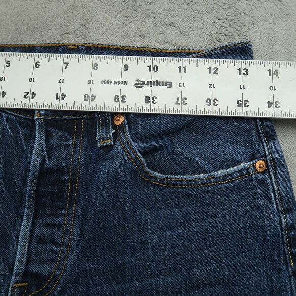 Levi's 501 Jeans Women's Size 26 Blue Mid-Rise Straight Denim 29" Inseam - Picture 4 of 16